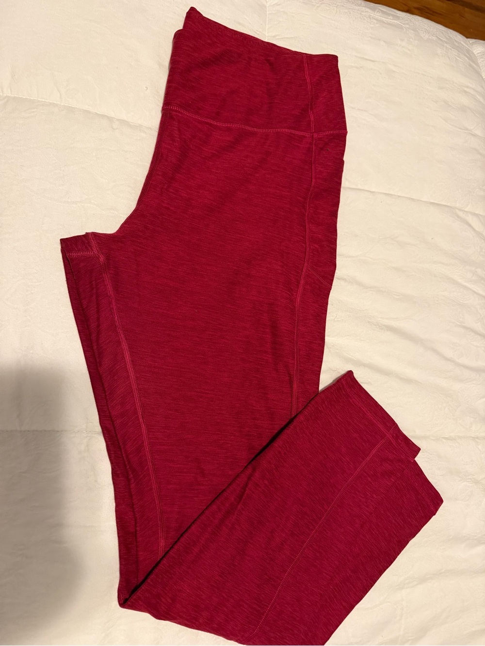 Victoria's Secret Deep Raspberry Seam-Detail Leggings